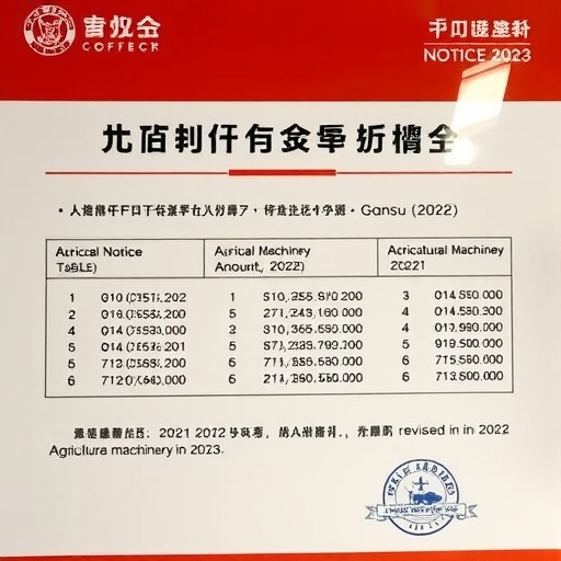 甘肃省2021—2023年农机购置补贴机具补贴额一览表（2022年修订）公示(图1)