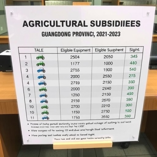 广东省关于2021-2023年中央财政农机购置补贴机具补贴额一览表（2022年修订）的公示(图1)