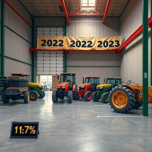 南宁海关丨2023年1-8月拖拉机累计出口金额同比下降21.7%(图1)