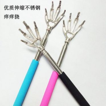不锈钢鹰抓式可伸缩痒痒挠 不求人老头乐 挠痒扒抓背耙子抓痒器