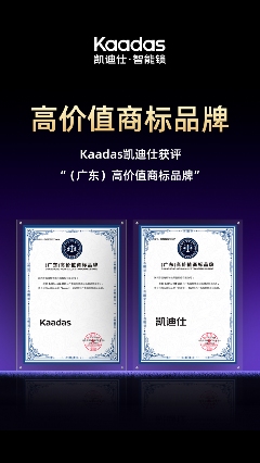 品质与渠道双驱动！Kaadas 凯迪仕荣获 “高价值商标品牌”称号(图1)