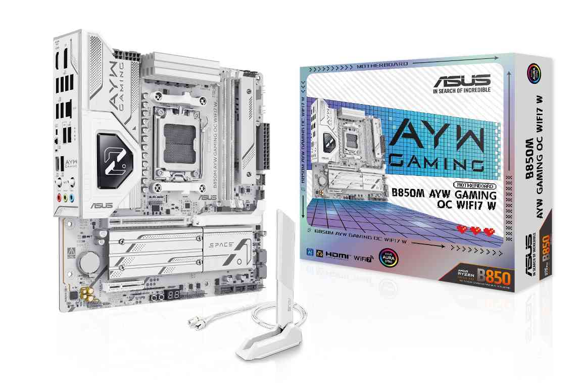 白色超频利器 华硕B850M AYW OC WIFI7 W主板预约！(图5)