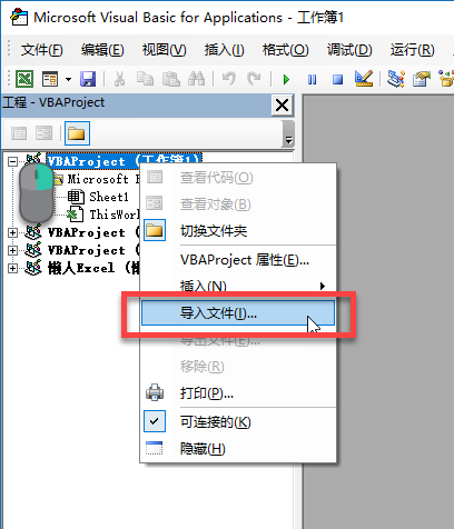 VBA 编辑器如何导入/导出模块？(图4)