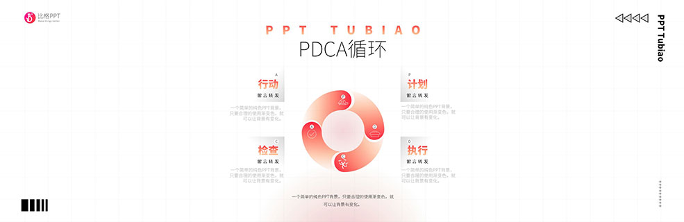 PDCA循环PPT图表 - 壹观办公网