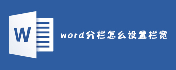 word分栏怎么设置栏宽 - 壹观办公网