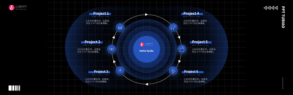 分点描述分析PPT图表 - 壹观办公网