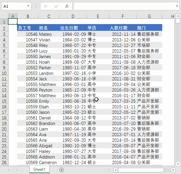 Excel 中如何快速选中大量数据？(图2)