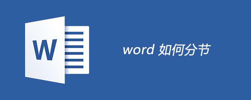 word 如何分节(图1)