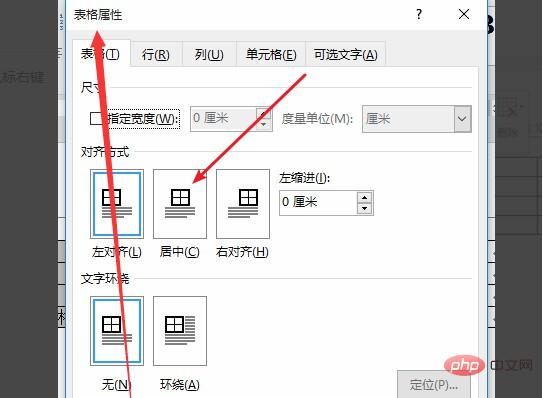 设置表格居中表格列宽为3厘米(图4)