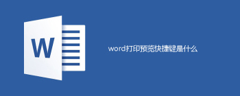 word打印预览快捷键是什么 - 壹观办公网