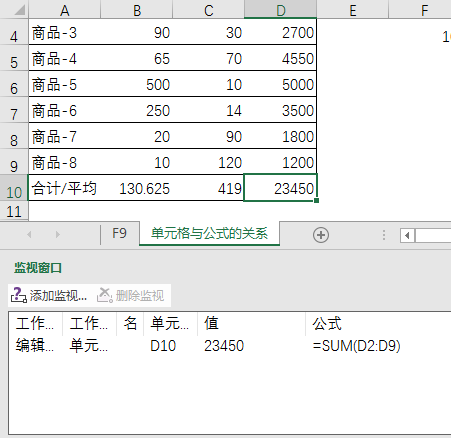 监视单元格的值及其值的变化(图3)