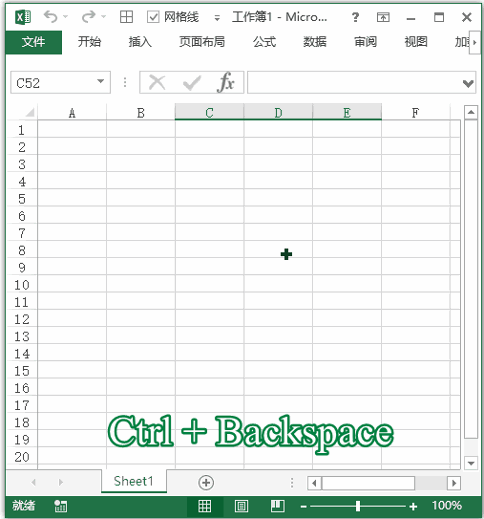 Excel 快捷键：转到活动单元格(图1)