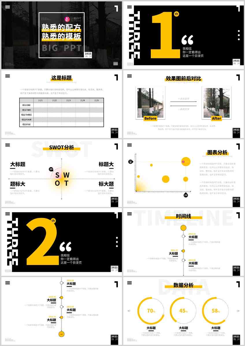 PPT模板|一份图表类PPT：挑起KPI的重担(图1)