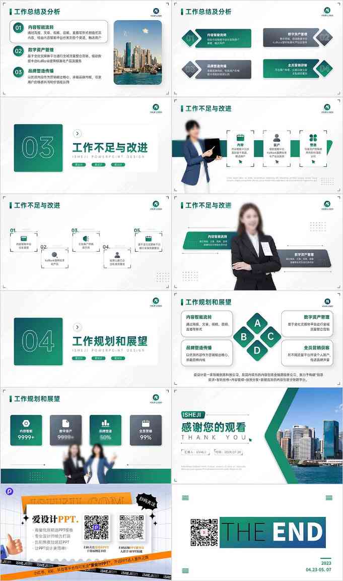 年终总结PPT模板免费下载：一顿分析猛如虎，一看业绩......(图2)