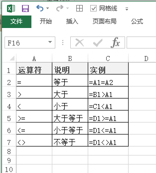 Excel 公式中的运算符(图2)