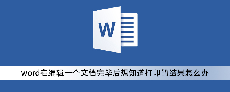 word在编辑一个文档完毕后想知道打印的结果怎么办(图1)