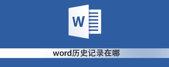 word历史记录在哪 - 壹观办公网