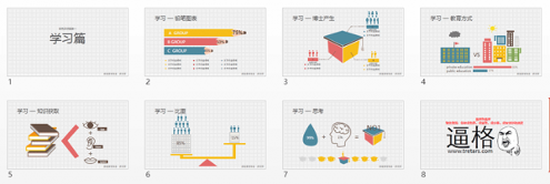 PPT图表|彩色图形图表(学习篇)：是时候让他们刮目相看了(图2)