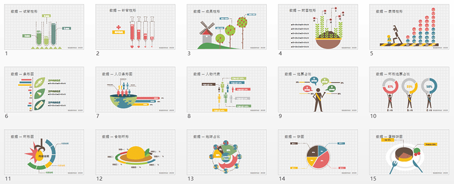 PPT图表|彩色图形图表(数据篇)：都做出花样来了(图2)