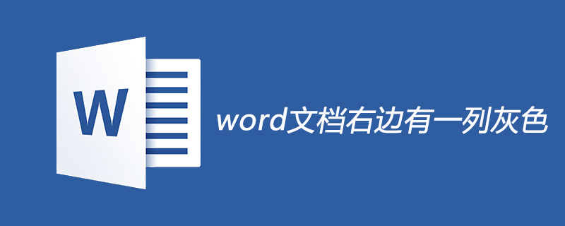 word文档右边有一列灰色的解决方法(图1)