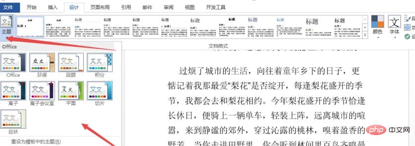 word文档主题格式设置(图4)