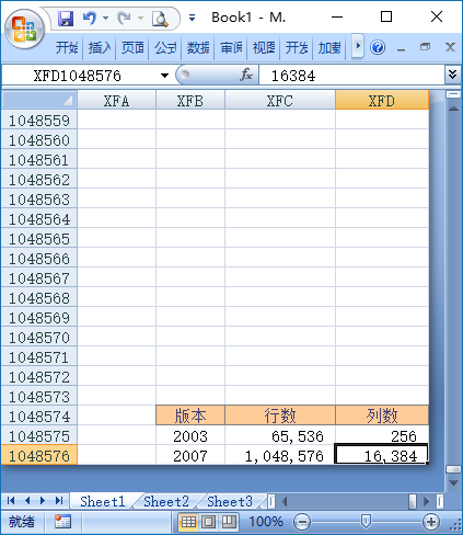 Excel 2007 - 行和列数量、嵌套函数数量增加(图1)