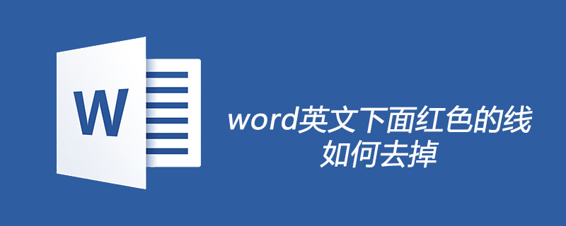 word英文下面红色的线怎么去掉(图1)