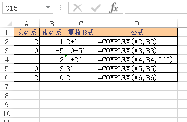 Excel COMPLEX 函数(图1)