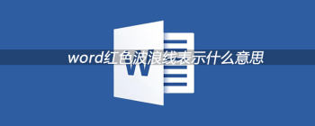 word红色波浪线表示什么意思 - 壹观办公网