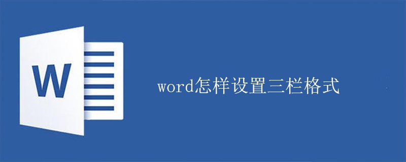 word怎样设置三栏格式(图1)