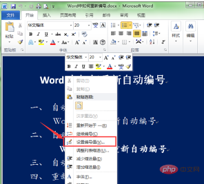 word怎么重新编号(图8)
