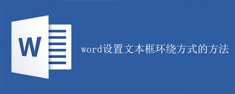 word设置文本框环绕方式的方法(图1)