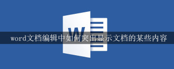 word文档编辑中如何突出显示文档的某些内容 - 壹观办公网