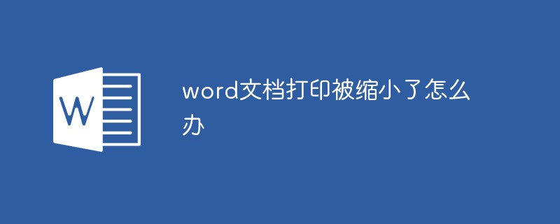 word文档打印被缩小了怎么办(图1)
