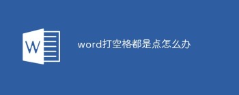 word打空格都是点怎么办 - 壹观办公网