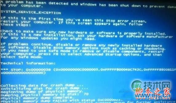 windows 7蓝屏提示错误代码0x0000003B怎么办?windows 7蓝屏解决(图2) windows 7蓝屏提示错误代码0x0000003B怎么办?windows 7蓝屏解决(图2)