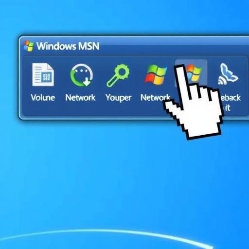 安装windows 7系统后原版会在系统托盘显示的msn图标不见了(图1)