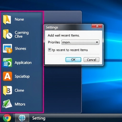 在windows 7系统开始菜单中设置显示最近使用的项目以便打开应用(图1)