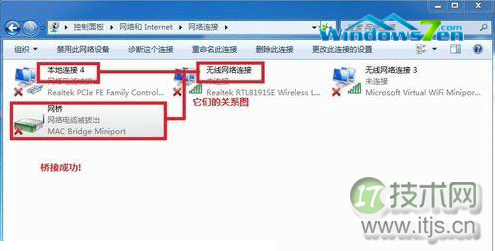 无线网络信号不好笔记本windows 7系统网络桥接操作步骤(图3)