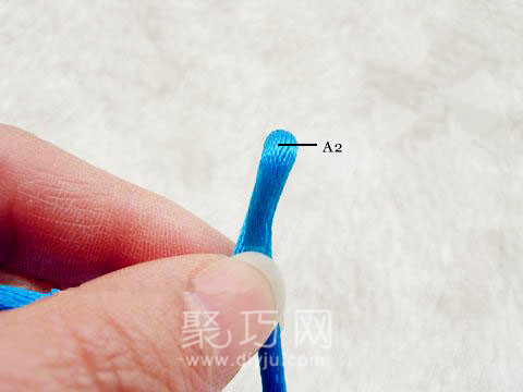 中国结一字型团锦共用套走线图解(图5)