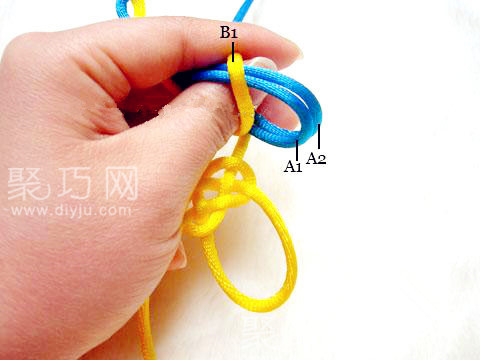 中国结之盘长蝴蝶双钱打法图解教程(图7)