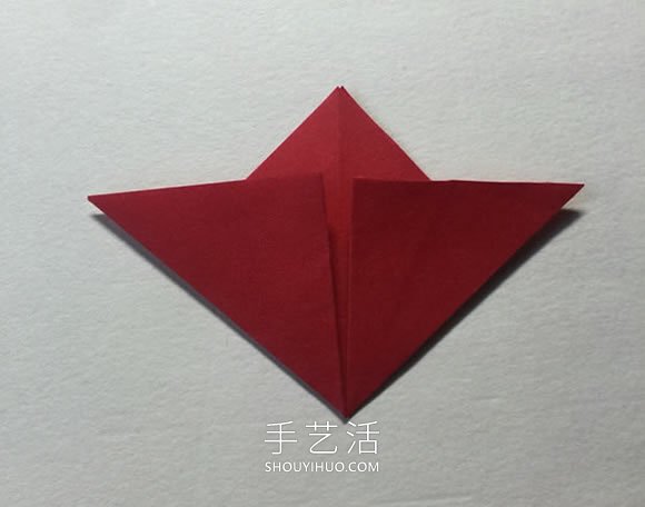 简单折纸4个花瓣 粘合得到一朵四瓣花！(图8)