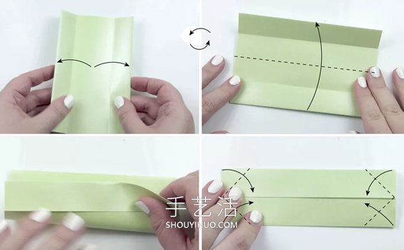 折纸八瓣莲花的视频教程 包括花瓣和叶子折法(图7)