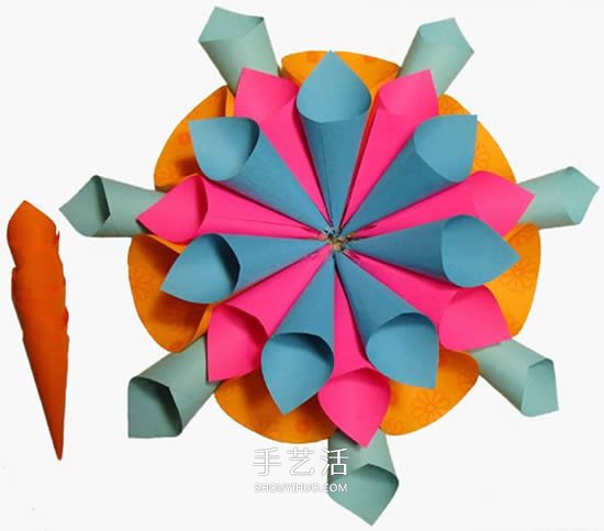便利贴手工制作立体纸花的做法图解(图13)