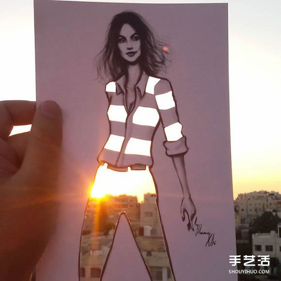 另类“剪纸画”创意DIY 把世界装进裙子！(图5)