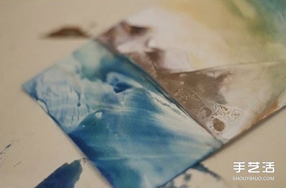 创意熨斗画的画法 把蜡笔融化后画出漂亮图案(图6)