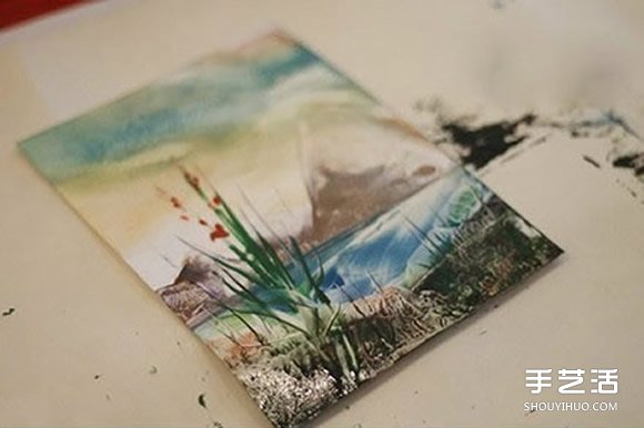 创意熨斗画的画法 把蜡笔融化后画出漂亮图案 - 双维造物网