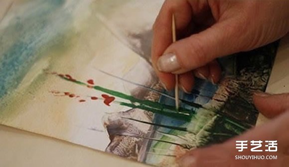 创意熨斗画的画法 把蜡笔融化后画出漂亮图案(图9)