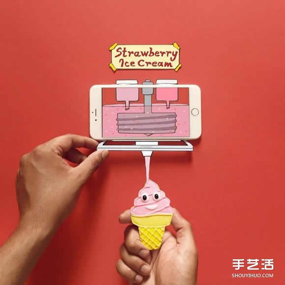 iPhone手机入画 DIY创意无限的有趣插画作品(图5)