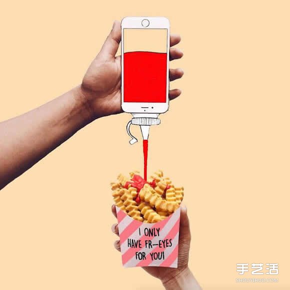 iPhone手机入画 DIY创意无限的有趣插画作品(图8)